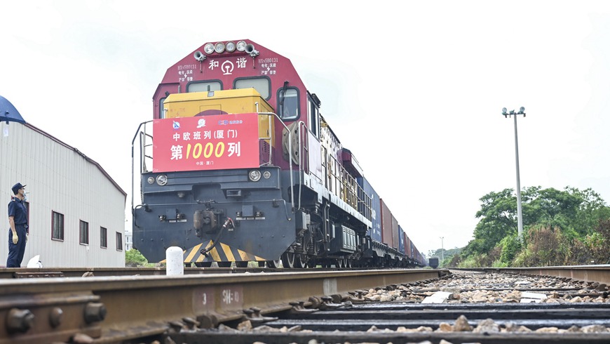 Из китайского города Сямэнь отправился 1000-й по счету грузовой поезд, курсирующий по маршрутам Китай-Европа